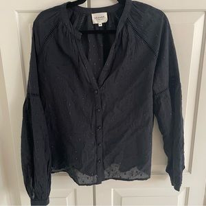 Sezane navy blouse